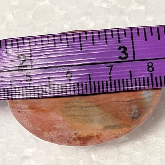 Pink Oval Ring Adjustable Band Handmade Semi Precious Ring - Picture 7 of 9